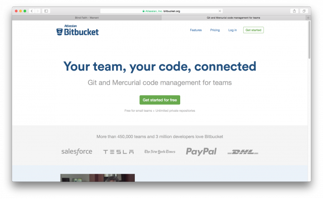 Официальный сайт BitBucket