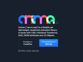 anime.js - легковесная библиотека для создания анимации