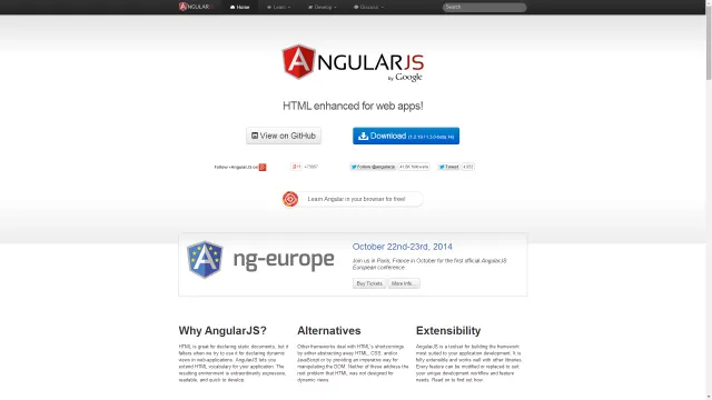 Официальный сайт angular.js