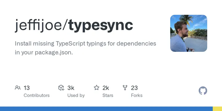 typesync — автоматическая установка TypeScript-типов