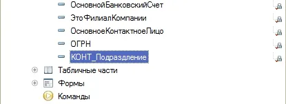 Служебный реквизит в базе-источнике